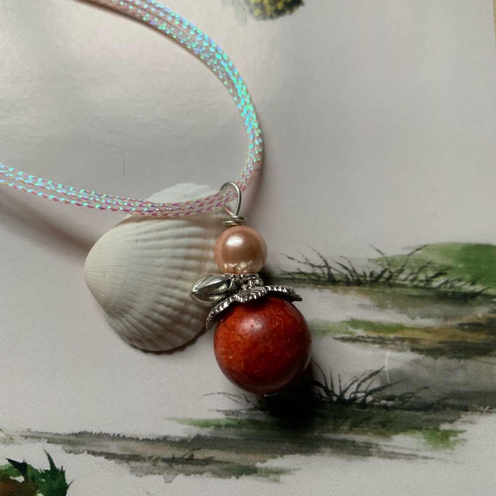 3/$50 Hand made cherry 🍒 design necklace